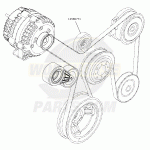 12580771 - Workhorse Belt Idler Pulley